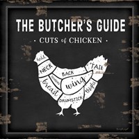 Butcher's Guide Chicken Framed Print