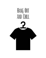 Hang Out And Chill - White Framed Print
