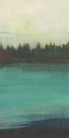 Teal Lake View II Framed Print
