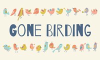 Gone Birding - Colorful Birds Framed Print