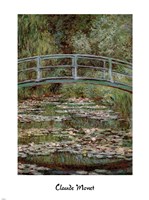 Waterlily Pond, Japanese Bridge Framed Print