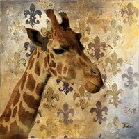 Golden Safari III (Giraffe) Framed Print
