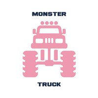 Monster Truck Graphic Pink Part II Framed Print