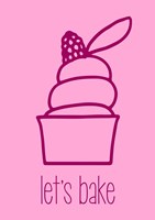 Let's Bake - Dessert III Pink Framed Print