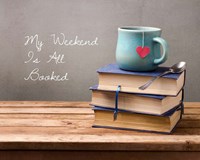 My Weekend Is All Booked-  Blue Framed Print
