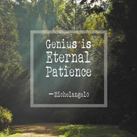 Genius is Eternal Patience - Forest Framed Print