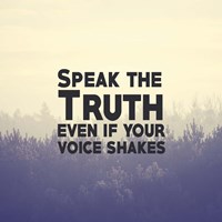 Speak The Truth - Yellow Framed Print