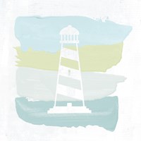 Seaside Swatch Lighthouse Framed Print