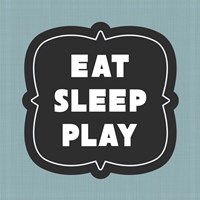 Eat Sleep Play Football - Blue Part II Framed Print