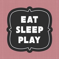 Eat Sleep Play Football - Pink Part II Framed Print