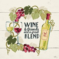 Wine and Friends V Framed Print