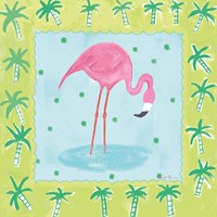 Flamingo Dance III v2 Framed Print