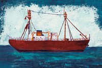 Nantucket Lightship Navy no Words Fine Art Print