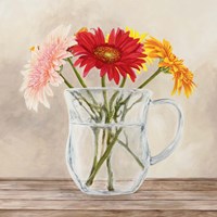 Fleurs et Vases Jaune I Framed Print