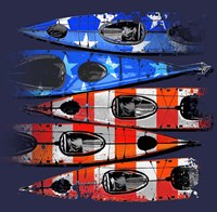 Flag Kayaks Fine Art Print