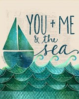 You, Me & the Sea Framed Print