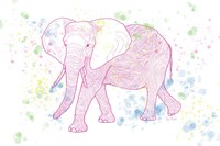 Happy Mama Elephant Framed Print