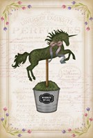 Topiary Unicorn II Framed Print