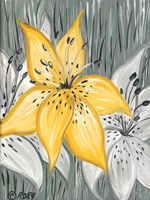 Tiger Lily in Yellow Framed Print