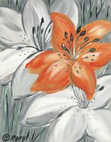 Tiger Lily in Orange Framed Print