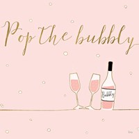 Underlined Bubbly VII Pink Framed Print