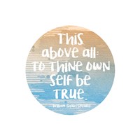To Thine Own Self Be True Shakespeare Blue Framed Print