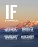 If by Rudyard Kipling - Mountain Sunset Framed Print