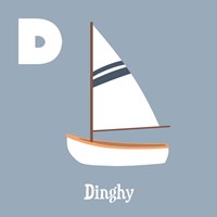 Transportation Alphabet - D is for Dinghy Framed Print