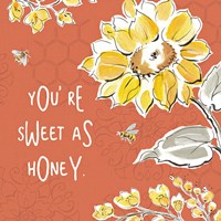 Bee Happy III Spice Framed Print