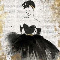 Lady in Black I Framed Print