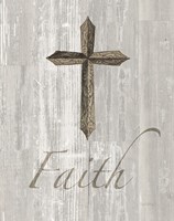 Words for Worship Faith on Wood Framed Print