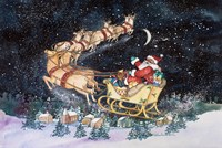 Santas Ride Framed Print