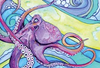 Surfin' Octopus Framed Print