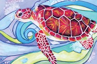 Surfin' Turtle Framed Print