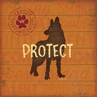 Protect Dog Framed Print