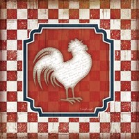 Red White and Blue Rooster XII Framed Print