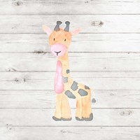 Watercolor Giraffe Framed Print