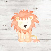 Watercolor Lion Framed Print