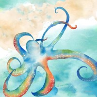 Sea Splash Octopus Framed Print