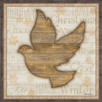 Rustic Peace Dove Framed Print