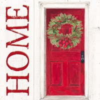 Home for the Holidays Home Door Framed Print