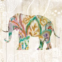 Boho Paisley Elephant II v2 Framed Print