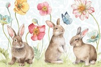 Spring Softies Bunnies I Framed Print