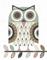 Folk Lodge Owl v2 Hygge Framed Print