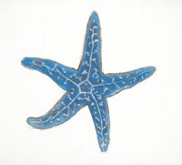 Navy Starfish Framed Print