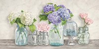 Flowers in Mason Jars Fine Art Print