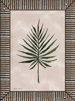 Palm Leaf Galvanized Framed Print