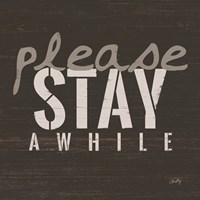 Please Stay Awhile Framed Print