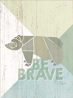 Be Brave Bear Framed Print