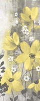 Floral Symphony Yellow Gray Crop I Fine Art Print